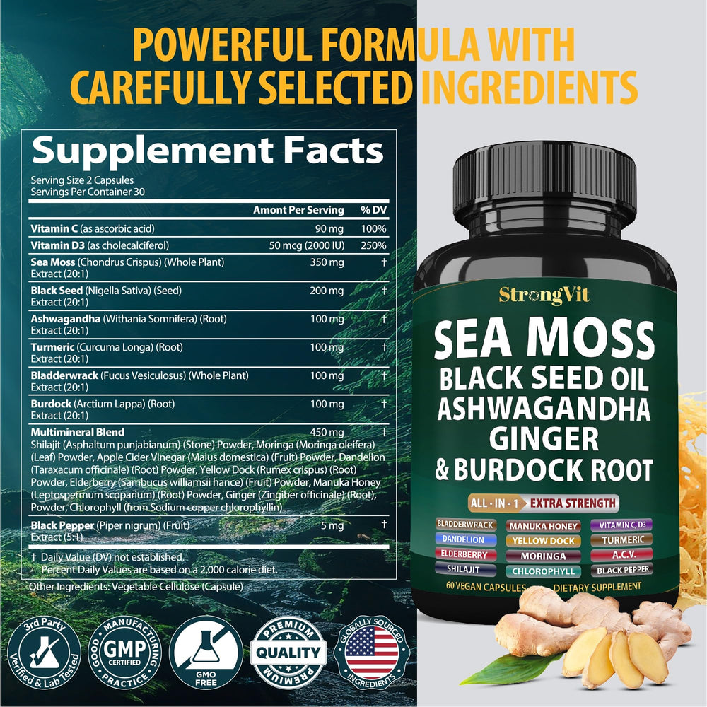 StrongVit bottle pouring capsules during daily routine.