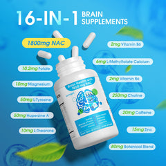 Strrugel NAC Brain Label packaging emphasizes purity and clean-label formulation.