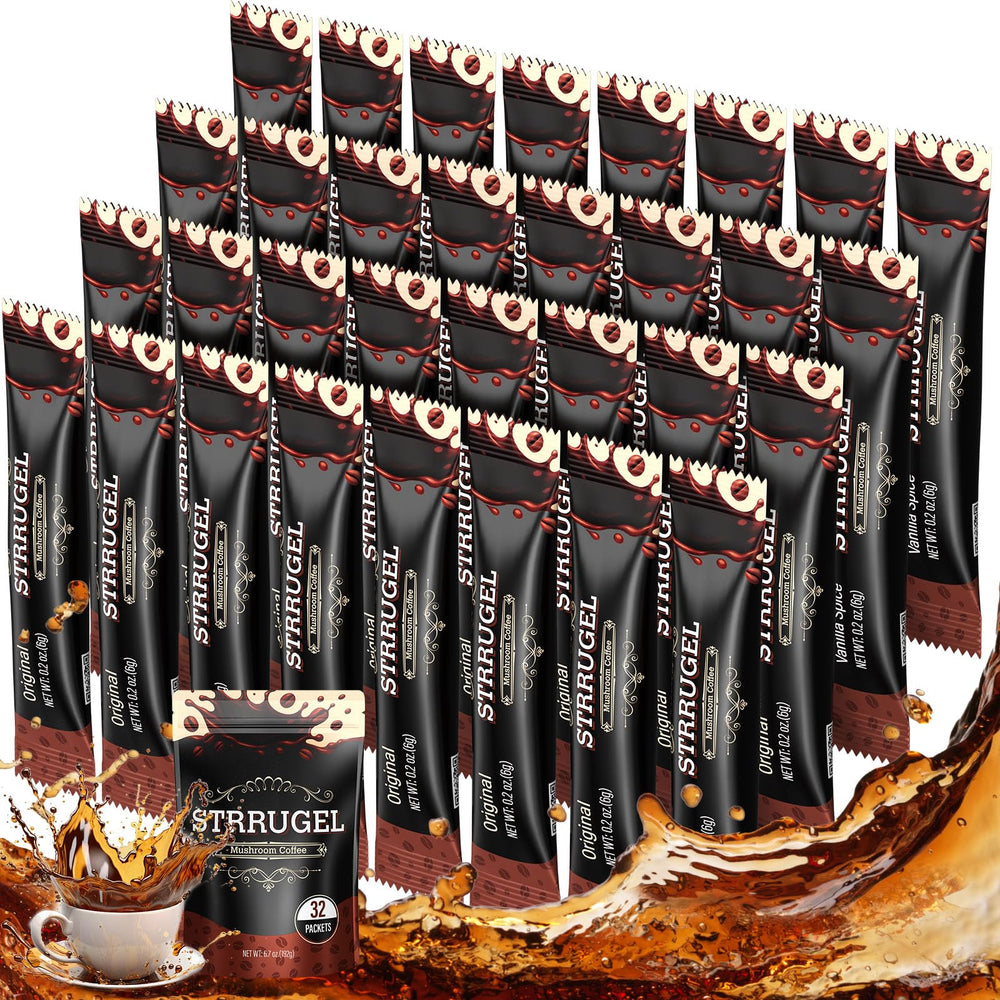 Strrugel organic mushroom coffee Lions Mane stick for focused mornings.
