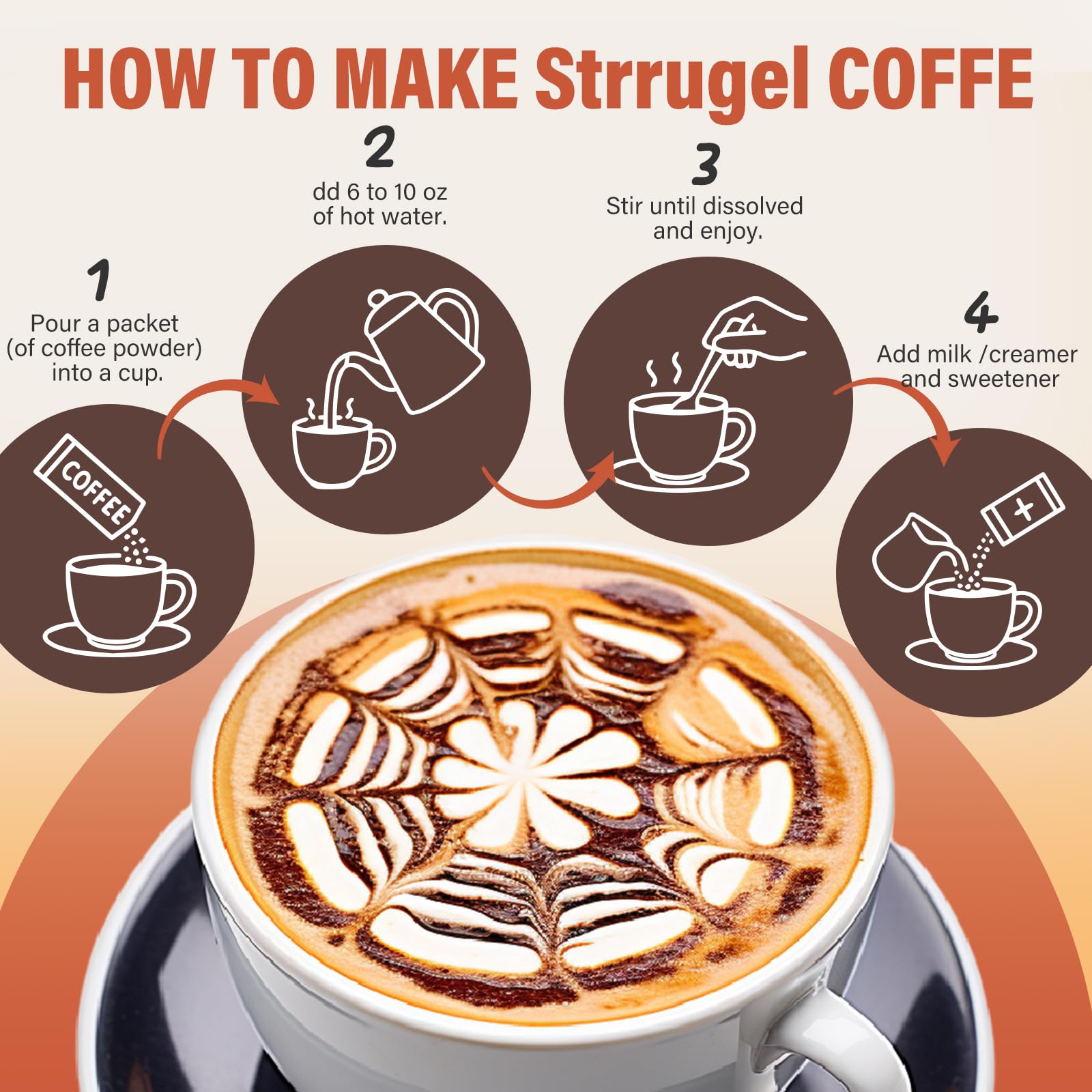 Strrugel travel-friendly coffee stick for work, gym, or travel.