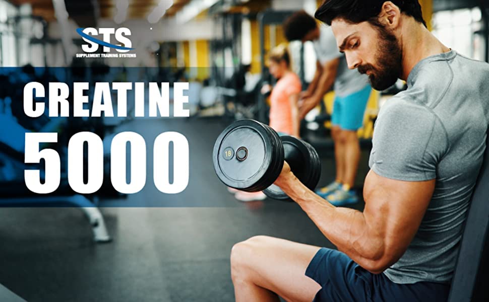 STS Creatine 300g powder ready for mixing and dispersion
