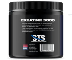 STS Creatine 300g scoop inside demonstrates ready-to-use 5 g portion for workouts