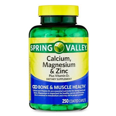 STS Home calcium-magnesium-zinc caplets closeup highlighting coated texture for easy swallowing
