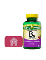 STS Home Spring Valley B12 tablets in a jar for easy daily use