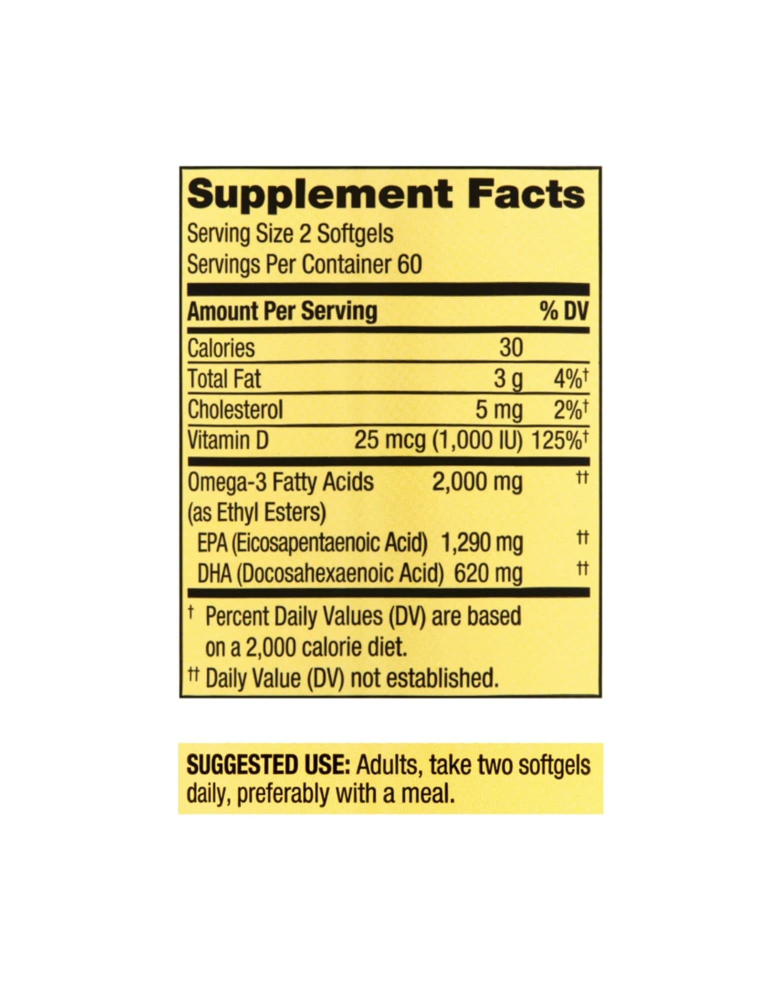 STS Home Spring Valley Omega-3 label shows low aftertaste and high-purity formula for daily use