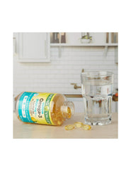 STS Home Spring Valley Omega-3 softgels close-up emphasizes lemon flavor with minimal fishy aftertaste