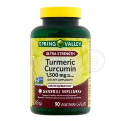 STS Home turmeric 1500 mg capsules emphasize two-per-day dosage with meals