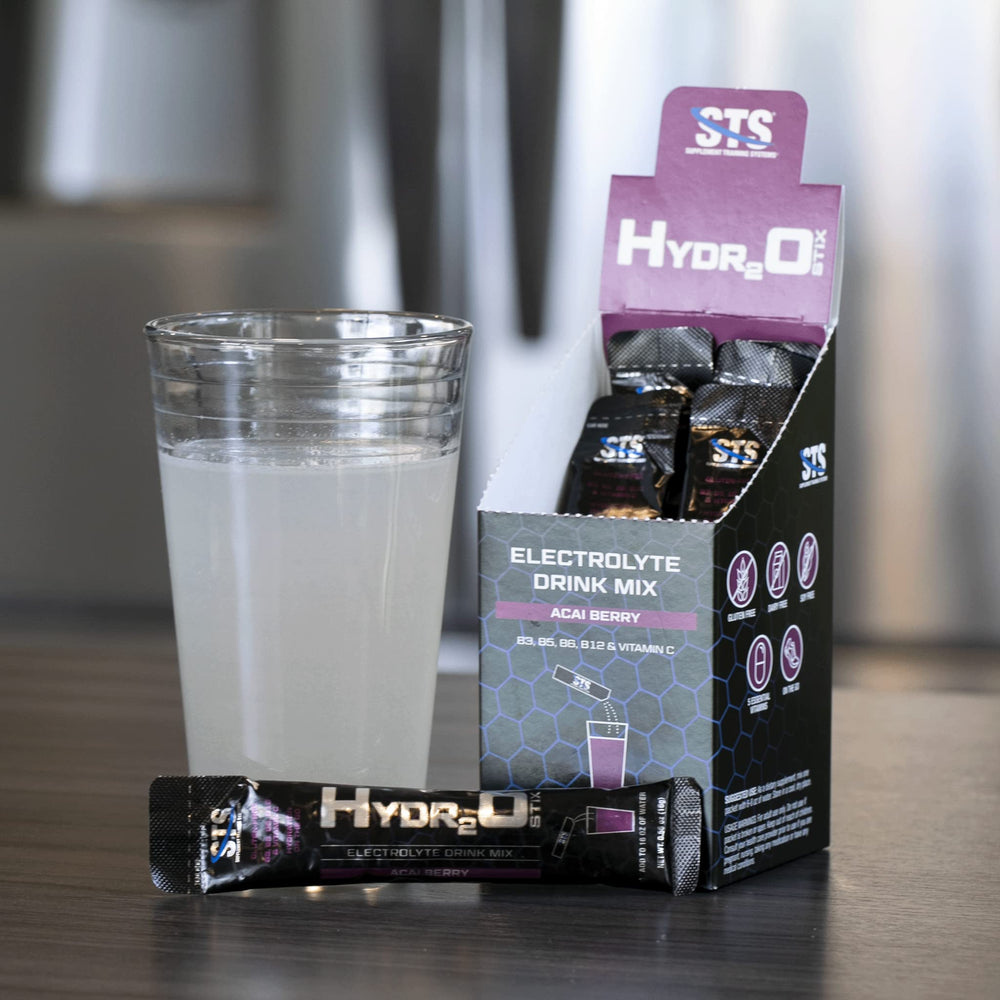Vitamin blend in STS Hydro Stix featuring B vitamins and Vitamin C.