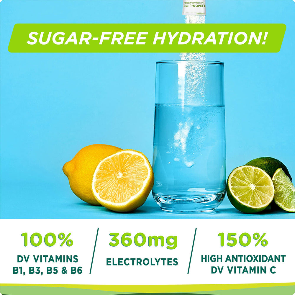 Pouring Stur electrolyte drink into a glass for quick hydration