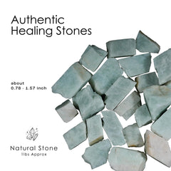 SUBSH Amazonite rough stones 1-2 inch ideal for tumbling and jewelry making.