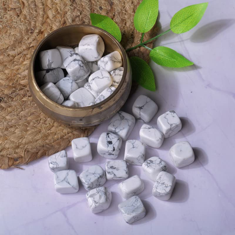 SUBSH Howlite stones in vase filler create tranquil accents.