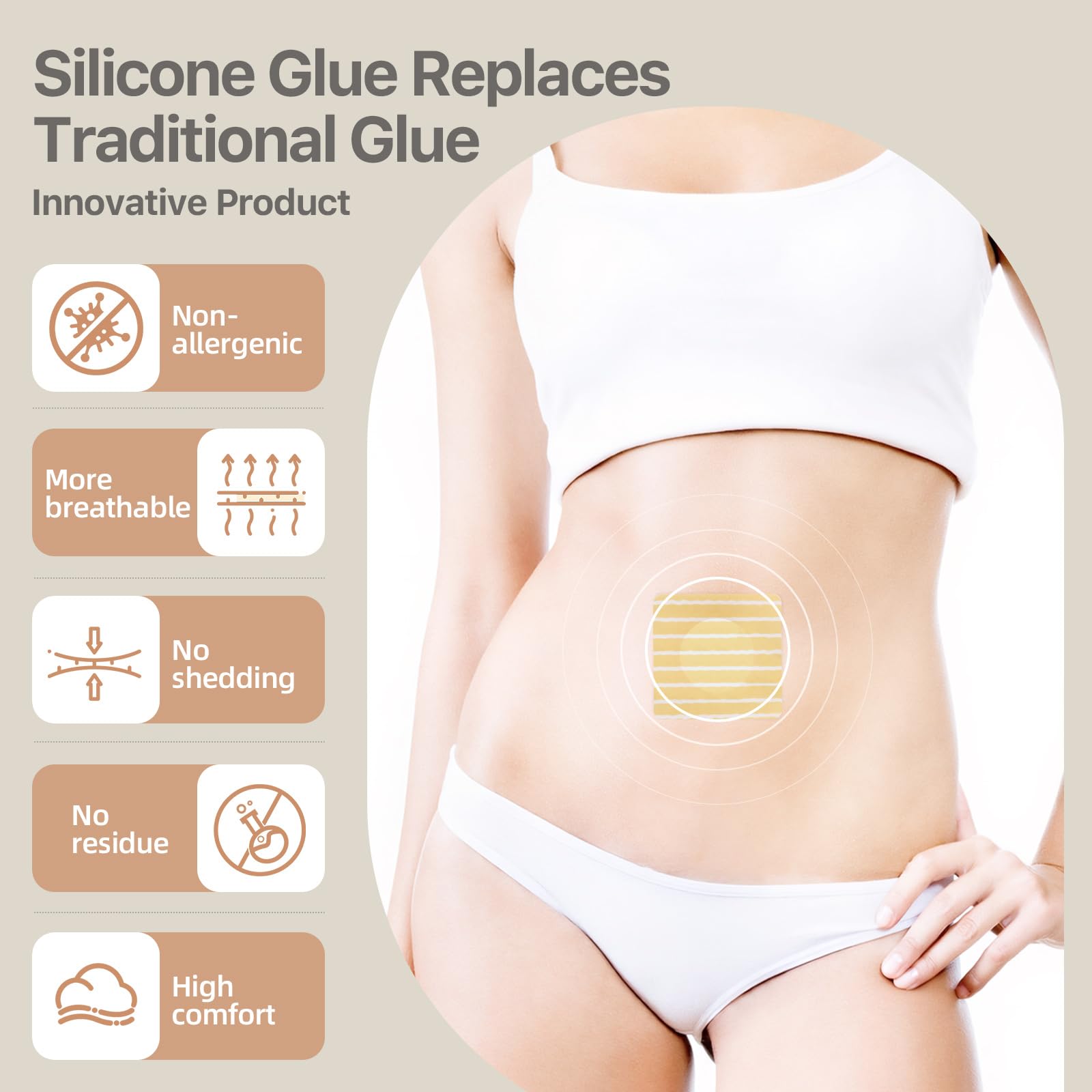 Sueran patch uses hydroentangled fabric as a breathable, durable base.