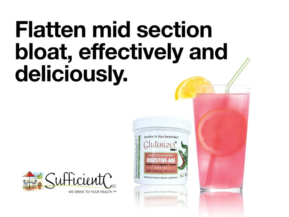 On-the-go sachet of Sufficient-C Glutenizer Force Plus supports quick digestion.