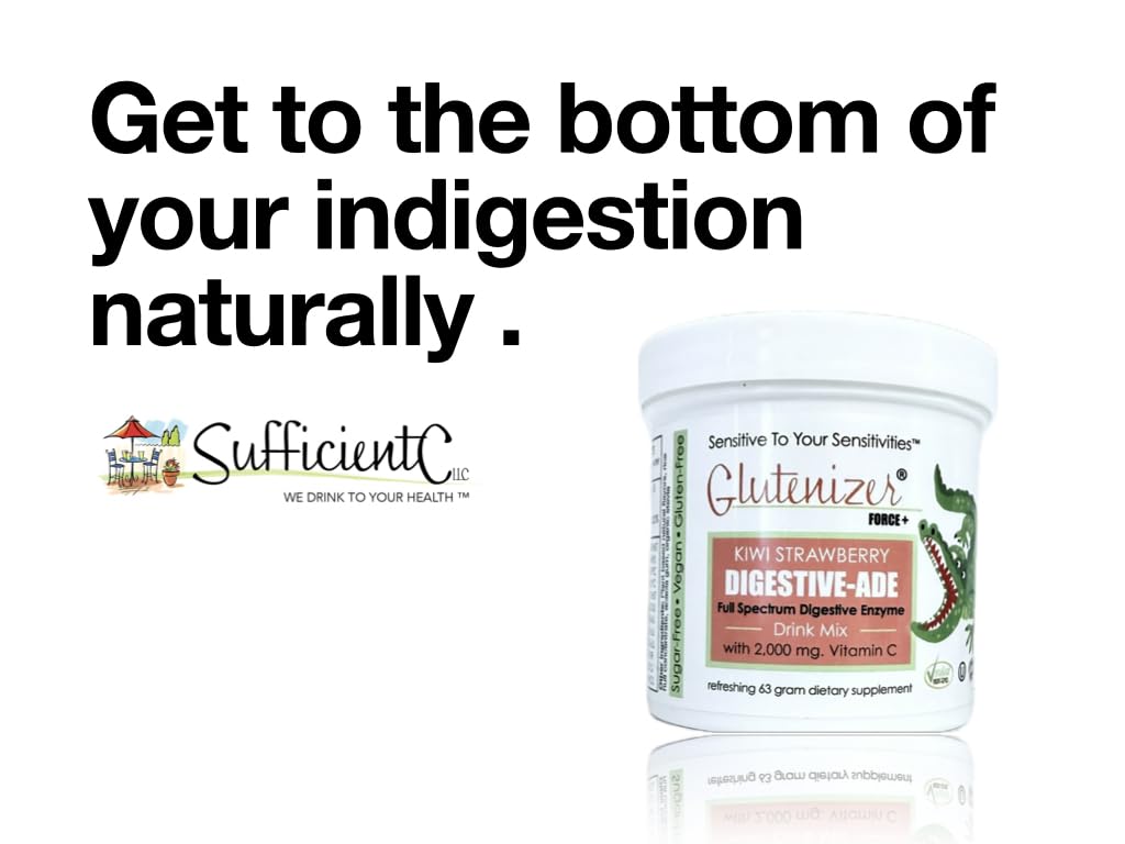 Sufficient-C Glutenizer Force Plus provides 2,000 mg vitamin C for antioxidant-style wellness.