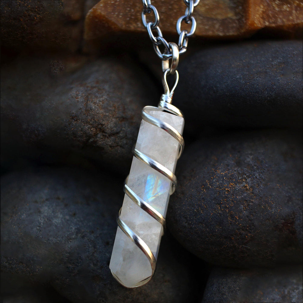 Sugandha Wellness Rainbow Moonstone closeup highlights natural variations and radiant glow