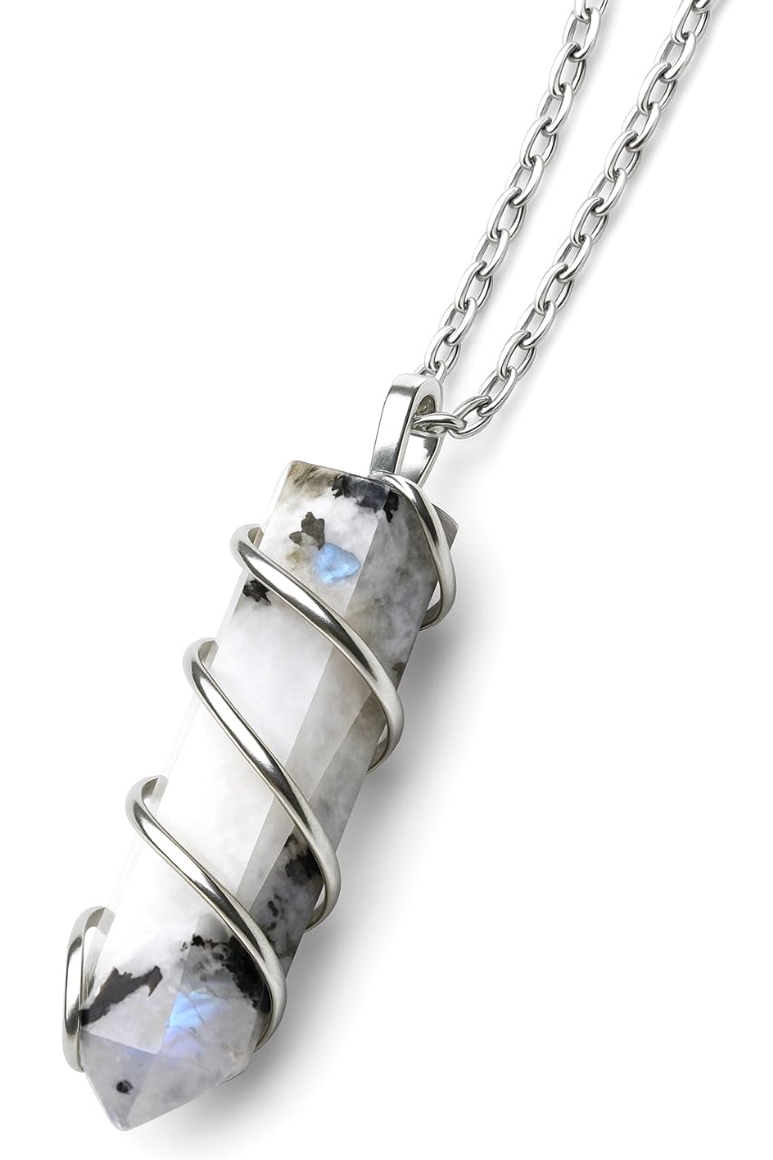 Sugandha Wellness Rainbow Moonstone necklace pendant balances energy while elevating daily style