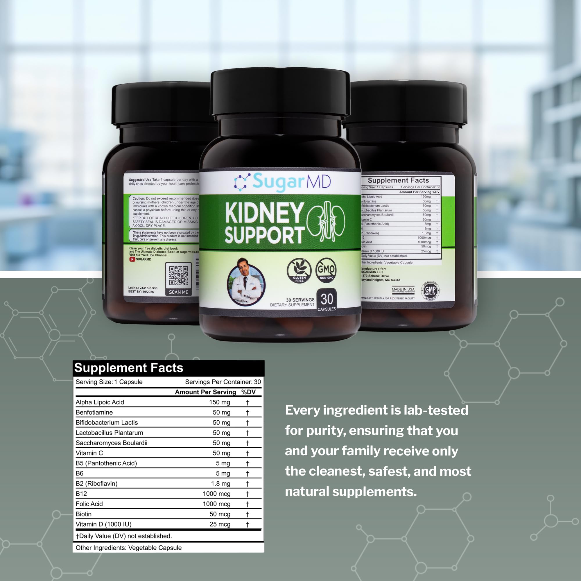 SugarMD Kidney Support daily routine with one capsule per day