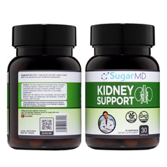 SugarMD Kidney Support Formula bottle shown for daily wellness and easy dosing