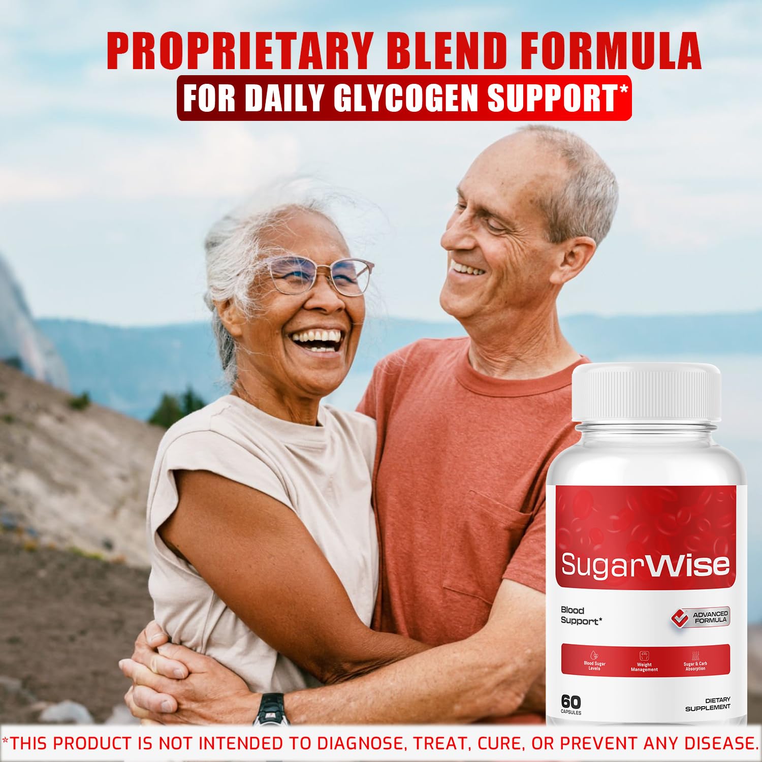 SugarWise label close-up reveals premium formula ingredients for daily nourishment.