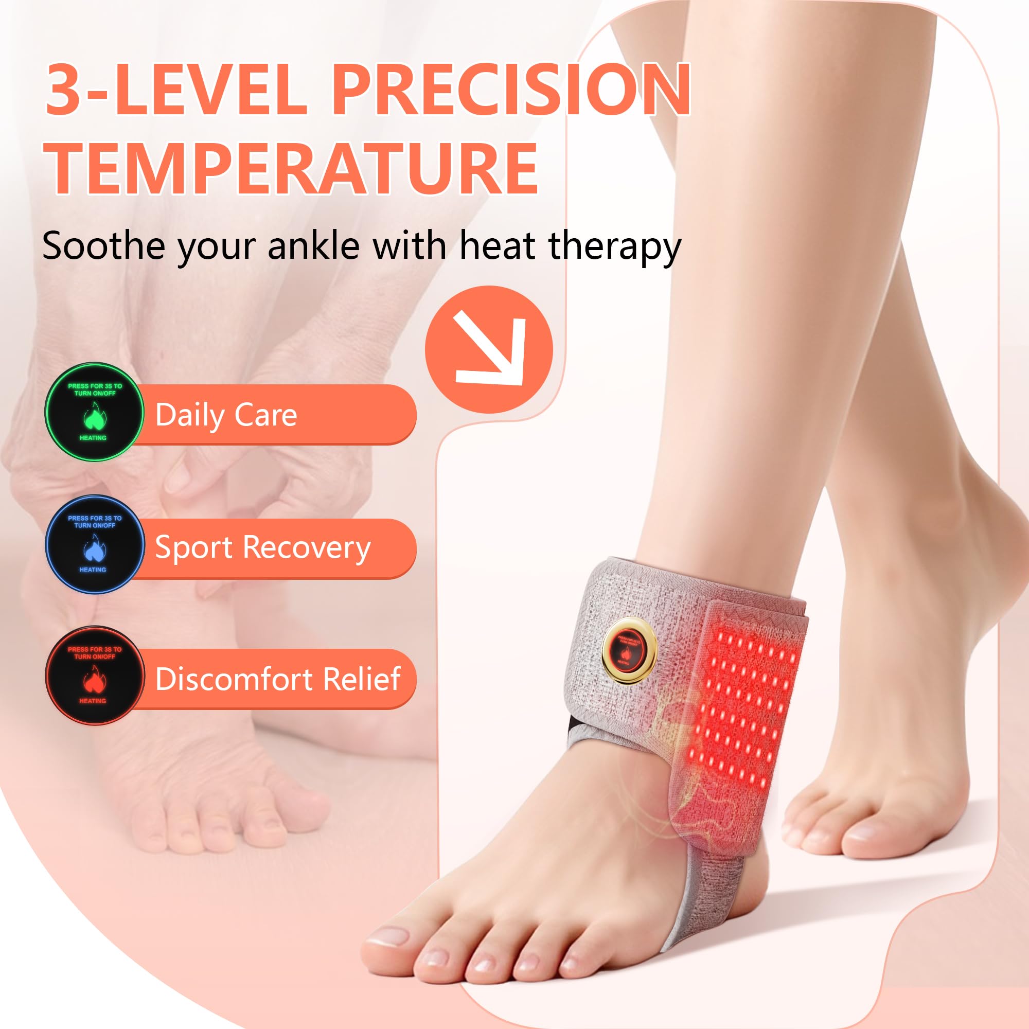 SUHZF ankle wrap adjustable straps secure hands-free wear during work or travel.