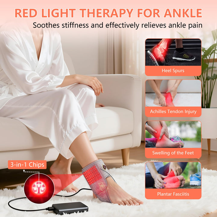 SUHZF ankle wrap heat levels control offers personalized warmth for post-activity relief.
