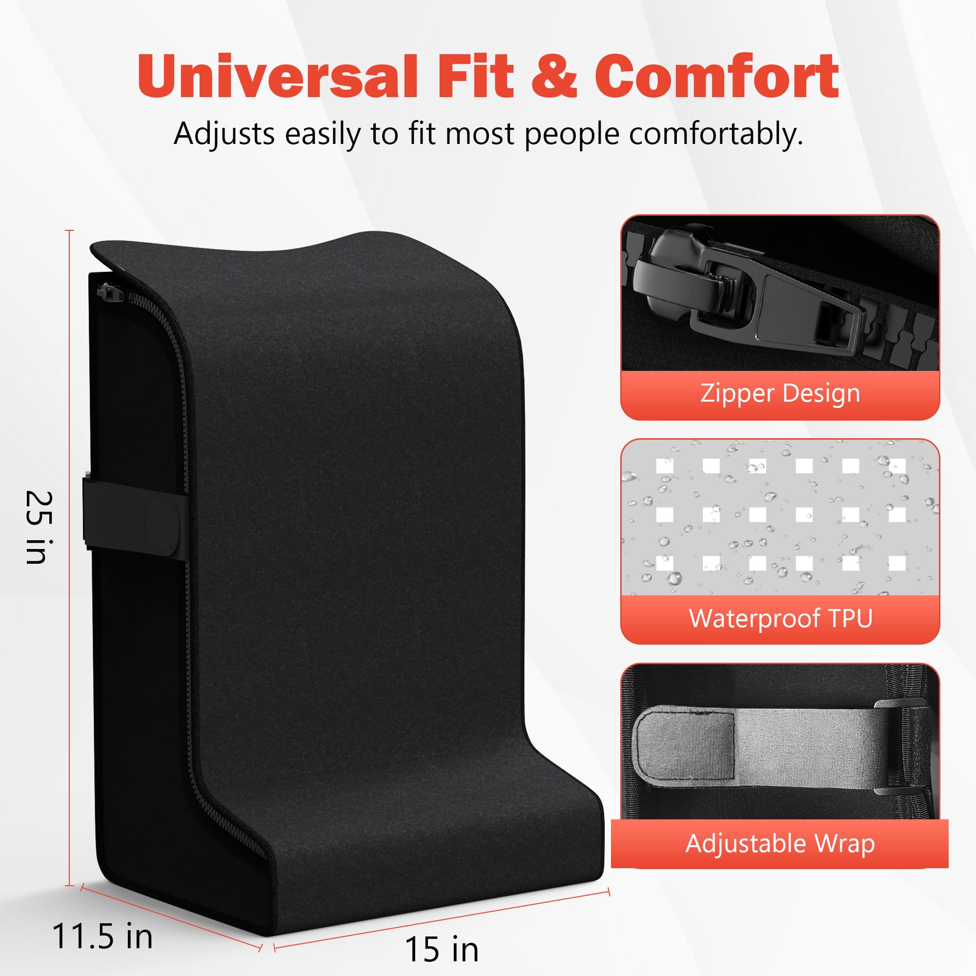 SUHZF wrap spread wide to illustrate full-foot and leg warmth distribution.