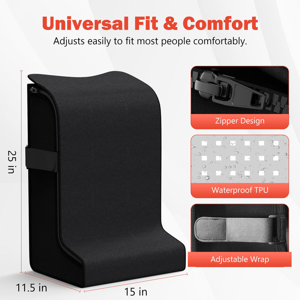 SUHZF wrap spread wide to illustrate full-foot and leg warmth distribution.
