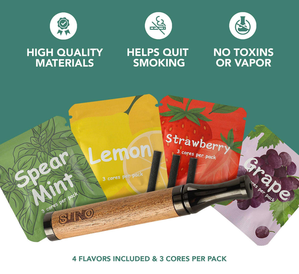 SUINO lemon filter close-up for bright, zesty inhalation anytime.