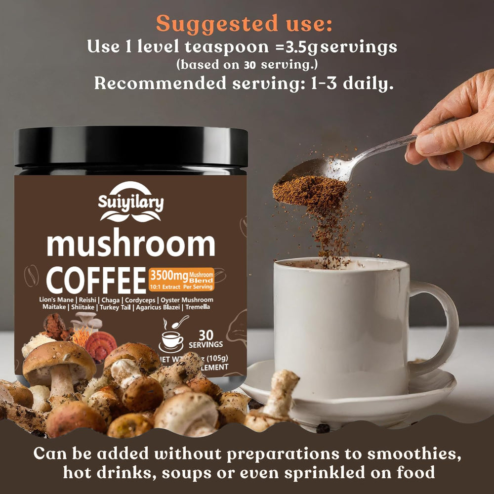 Suiyilary label shows 30 servings for a month-long routine.