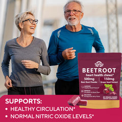 Suiyilary Beet Root Soft Chews close-up of beetroot and grape seed ingredients for endurance.