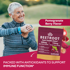 Suiyilary Beet Root Soft Chews packaging label highlighting vegan and gluten-free credentials.