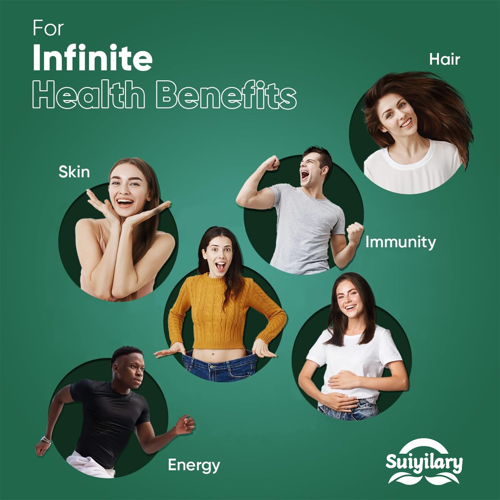 Suiyilary kale spinach barley grass broccoli greens showcase nutrient-dense daily greens.