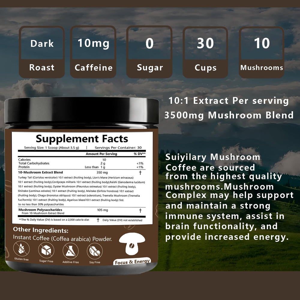 Suiyilary powder stirred into a drink for versatile use.