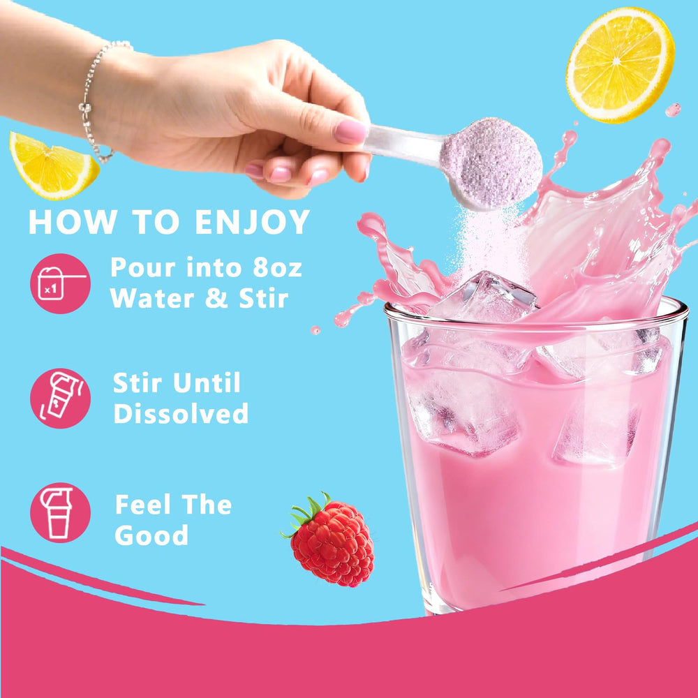 Suiyilary Raspberry Lemonade mixed drink showcases flavor and calm focus.