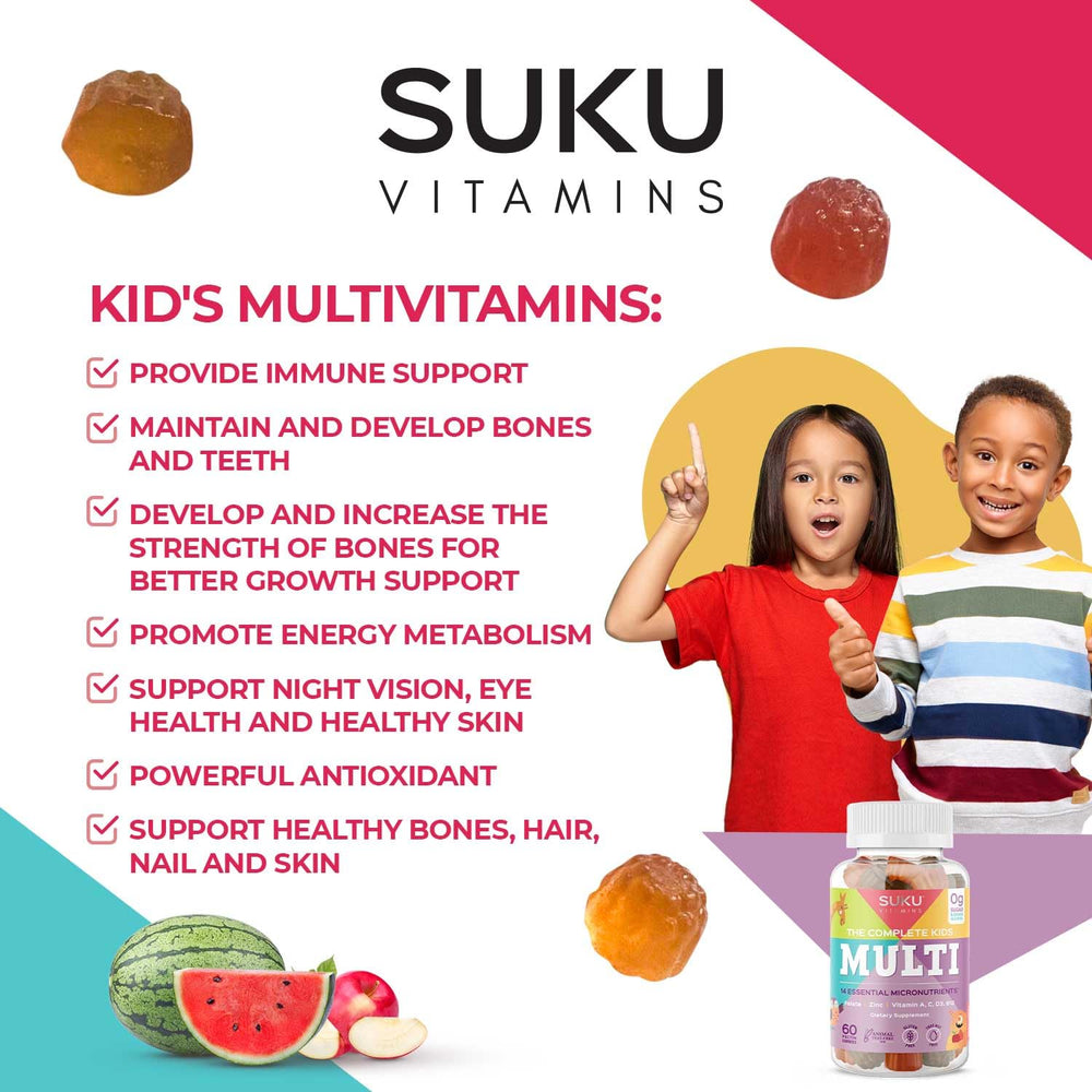 SUKU gummies made with pectin, free from common allergens.