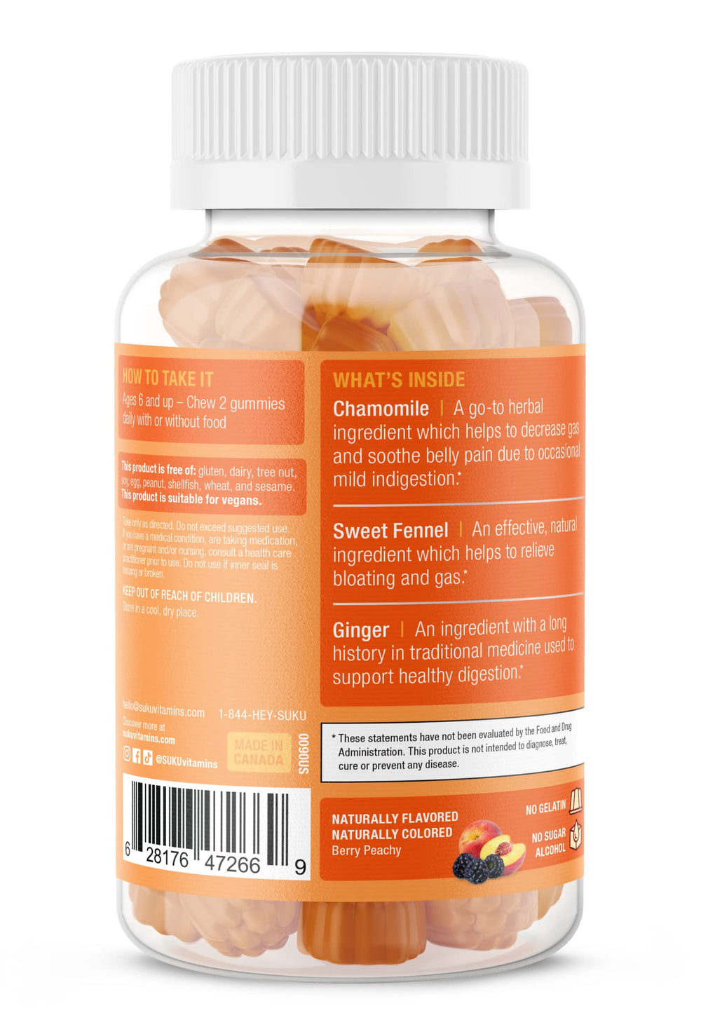 SUKU Debloat daily-use bottle presenting convenient digestion support