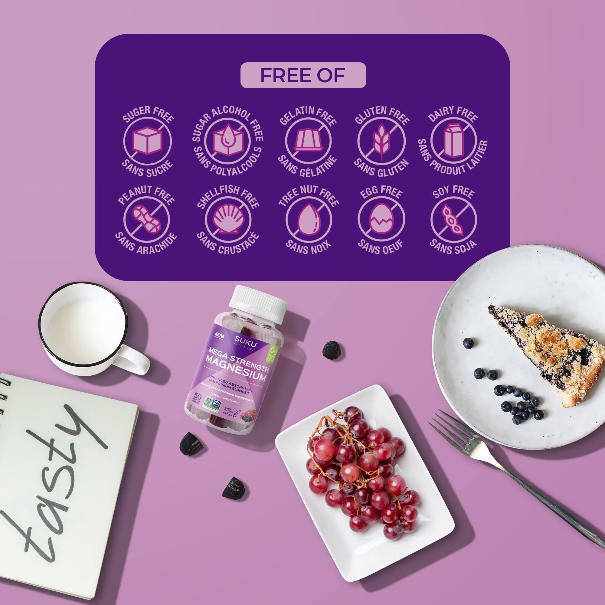 SUKU 50-count bottle ideal for convenient daily mineral support