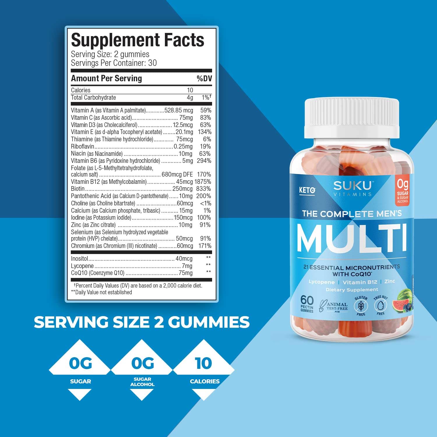 Gummies arranged with glass to suggest convenient daily use.