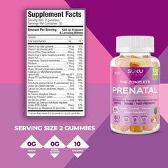 SUKU Prenatal Gummies pineapple-peach slices illustrating flavor appeal for daily use