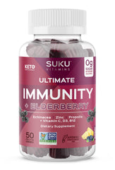 SUKU Ultimate Immunity Gummies bottle front for easy daily immune support