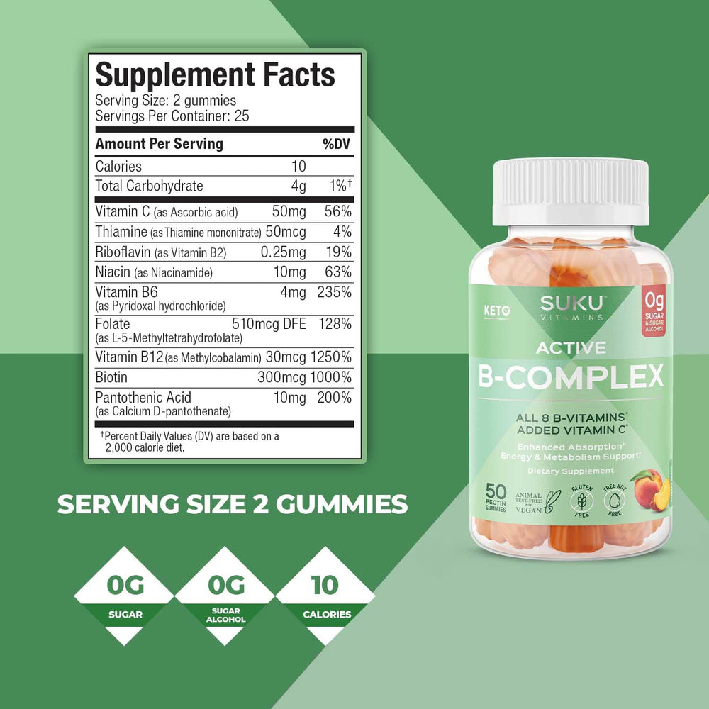 On-the-go packaging suggests easy daily supplement routine with SUKU gummies.