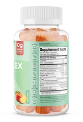 Close-up of SUKU gummies highlighting peach flavor and vibrant texture.