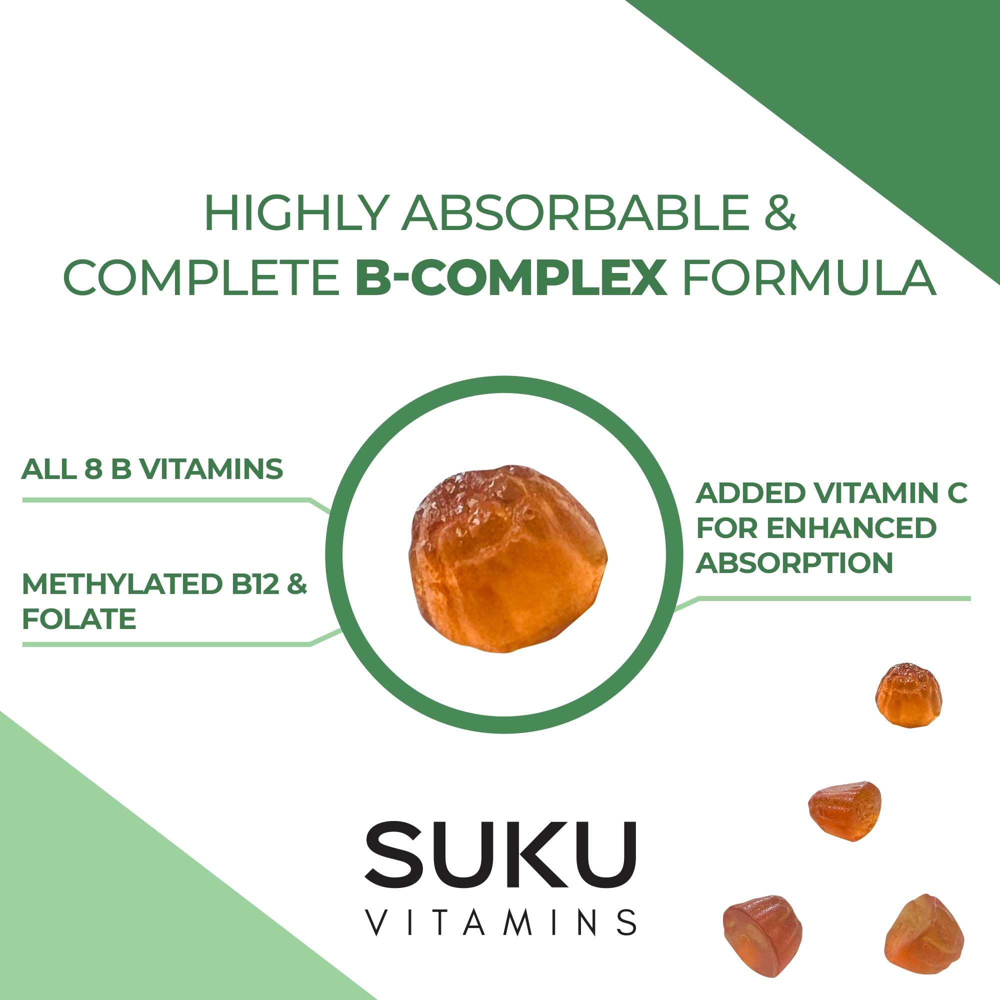 Peach-flavored SUKU gummies packaging highlights clean, keto-friendly formula.