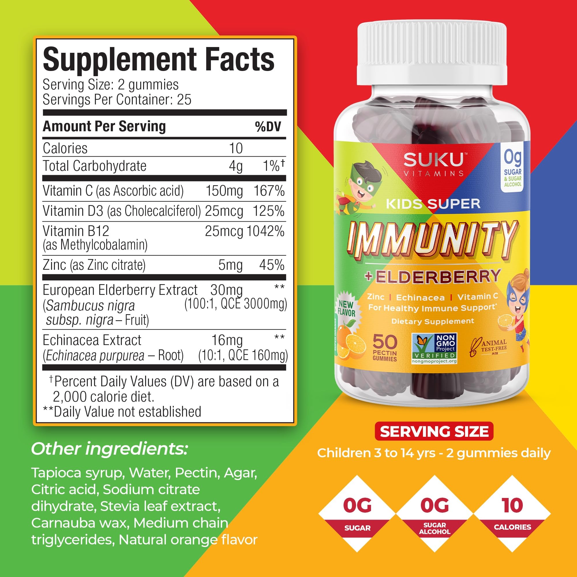 Ingredients highlight elderberry and echinacea for an immune-support blend.