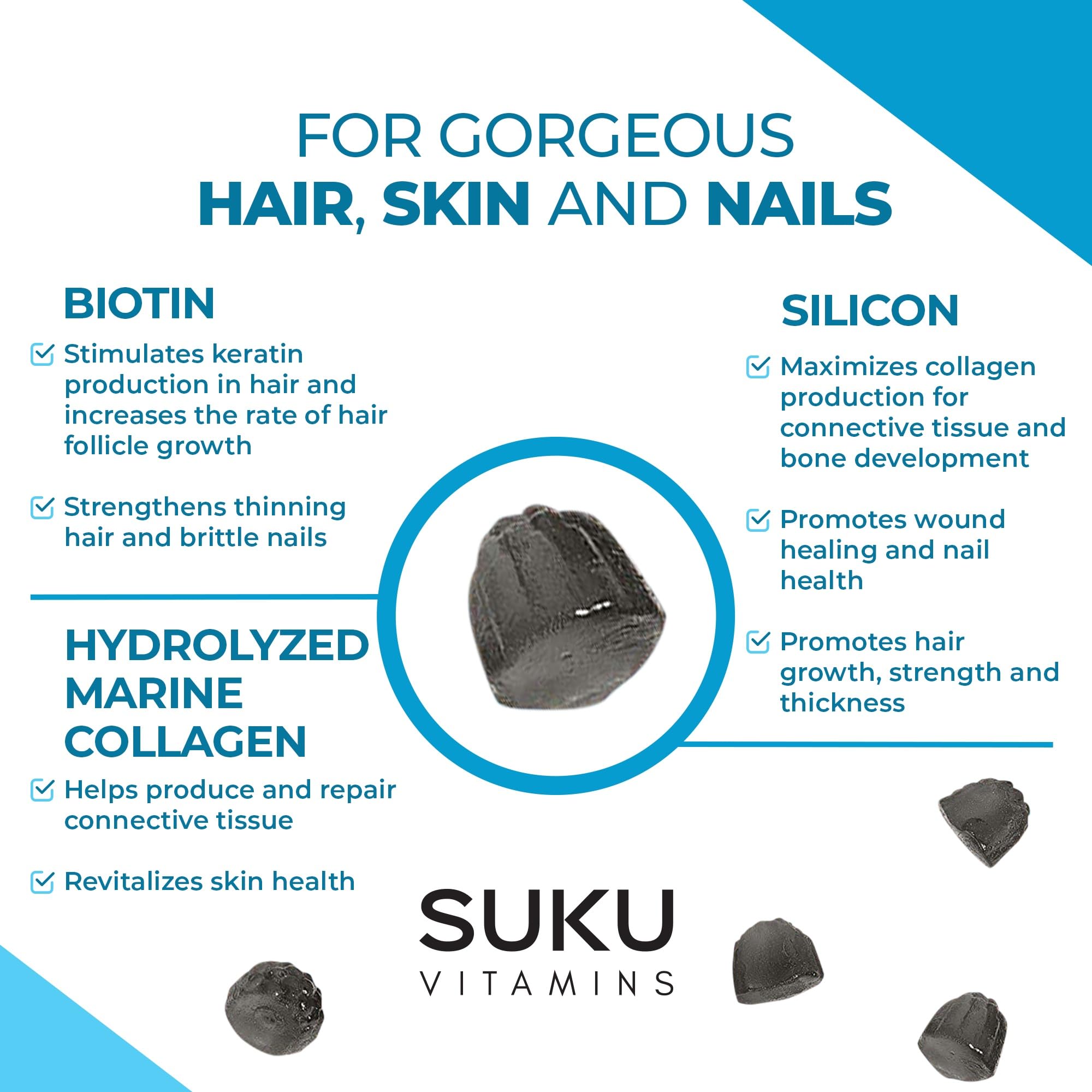 50-count SUKU Luscious Hair bottle displayed for long-term value