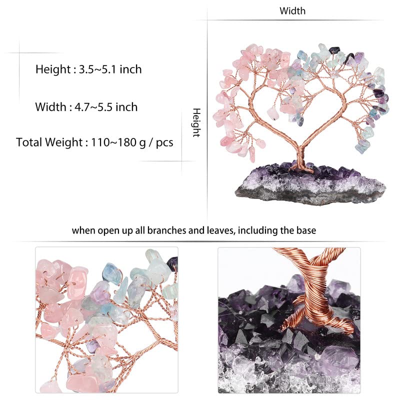 Sumgiftforall crystal bonsai tree of life for connection and positive decor