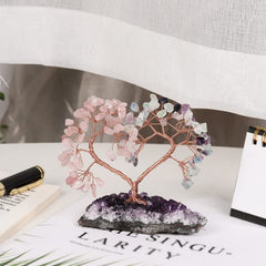 Sumgiftforall rose quartz heart tree promotes loving bonds and gentle communication