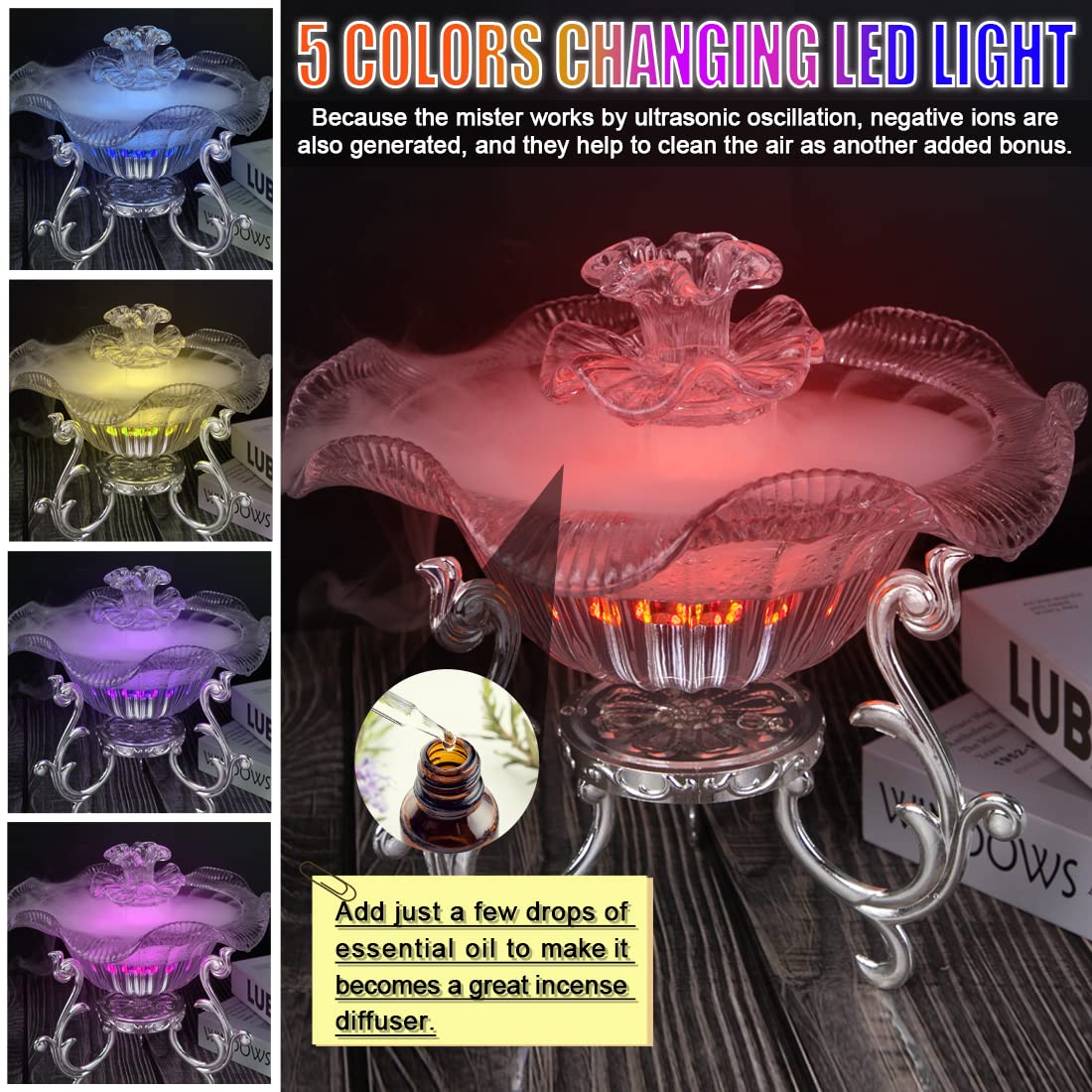 SUMGREEN aromatherapy diffuser fountain safe heat free operation