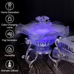 SUMGREEN desktop water fountain clear ambient LED lighting creates mood