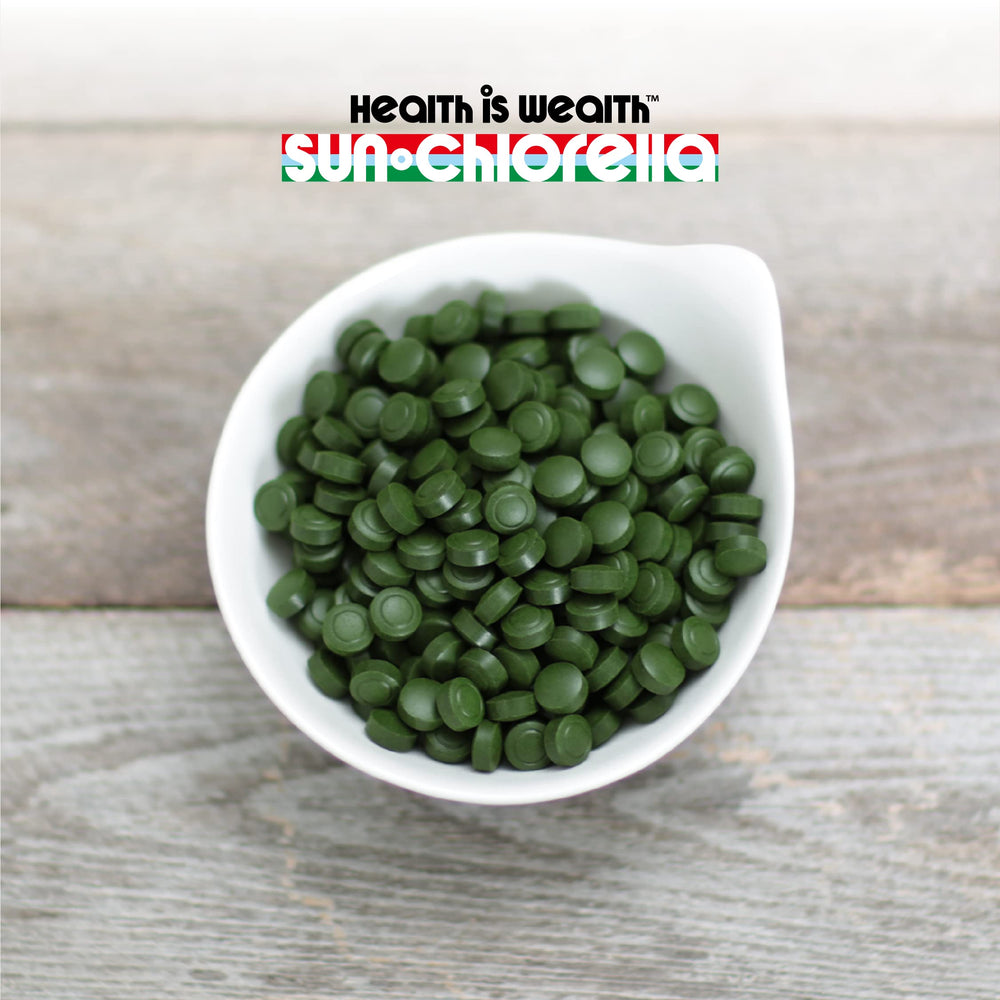 Sun Chlorella 300 tablets per bottle offer a steady daily dose.